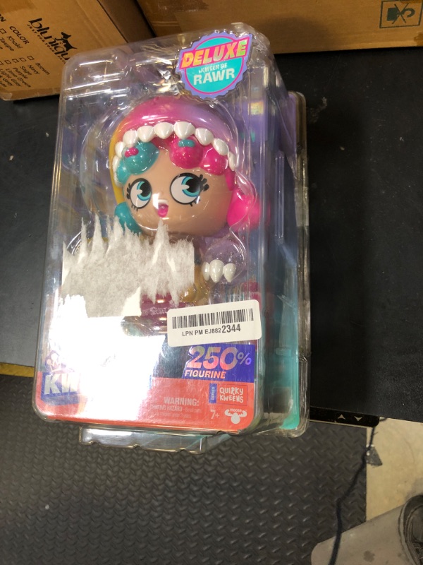 Photo 1 of Deluxe Kween of Rawr 11" Mega Size Figure with Deluxe Finishes and Cool Dinosaur Shaker Fillings, 250% Larger Than Regular Sized Kweenie Figs, Includes Display Case & Collector Card