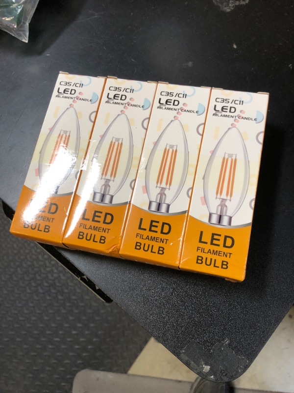 Photo 1 of SHUWDKAR Low Voltage 12V 24V Candelabra E12 Base LED Light Bulb Flame Tip 40Watt Equivalent Warm White 2700k for 12volt Landscape Lighting RV Camper Marine Boat Solar Battery use 4 Pack