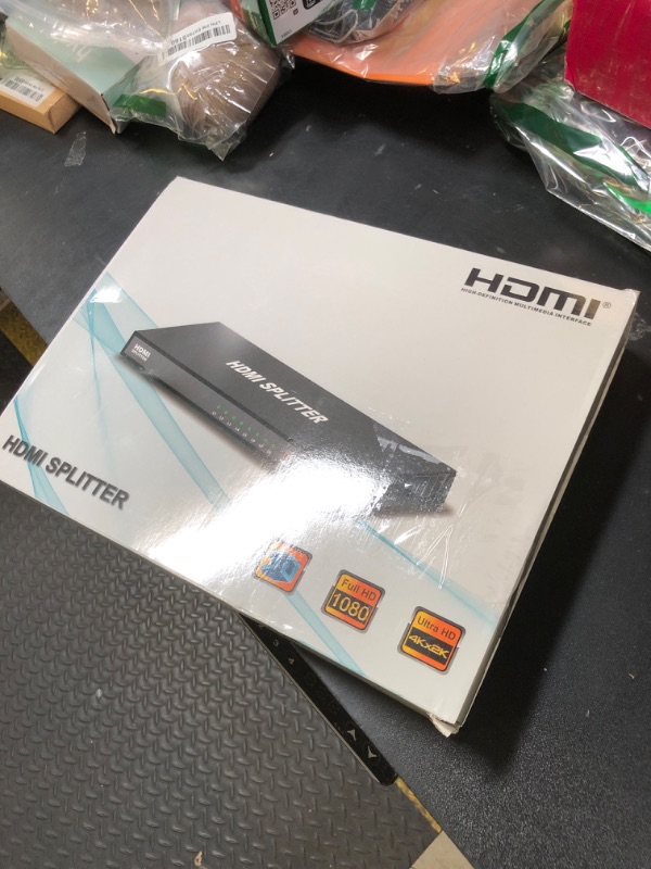 Photo 1 of NOWBOTUCH 1x8 HDMI Splitter 8 Port 1 in 8 Out HDMI Switch 1 Port to 8 HDMI Display Duplicate/Mirror Powered Splitter Ver 1.4 Certified for Full HD 1080P High Resolution 3D Support