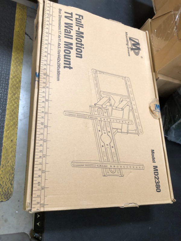 Photo 1 of Mounting Dream TV Wall Mount for 32-65 Inch Television,Mount with Swivel and Tilt, Full Motion Bracket with Articulating Dual Arms, Fits 16inch Studs, Max VESA 400X400 mm, 99lbs, MD2380