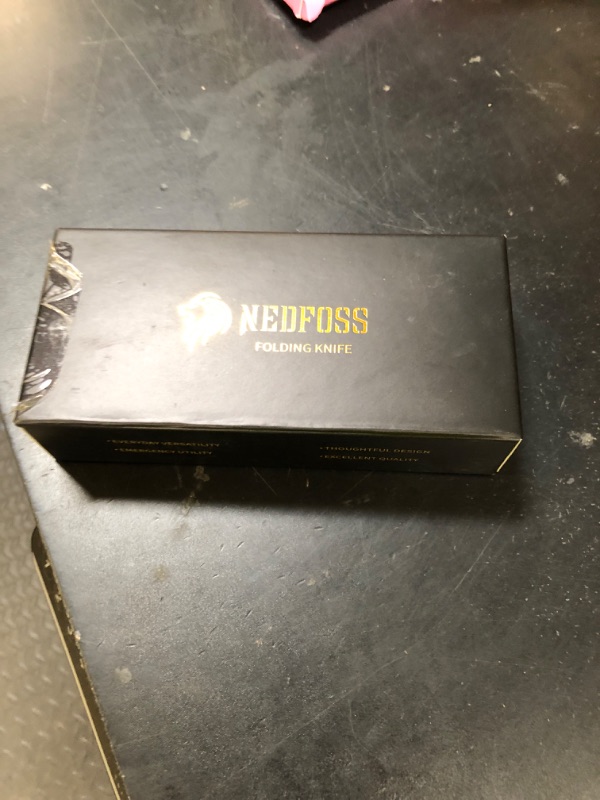 Photo 1 of NedFoss Pocket Knife, EDC Folding Pocket Knife with Clip, G10 Handle, Button Lock, Compact Cool Knives for Men Every Day Carry, Outdoor Activities