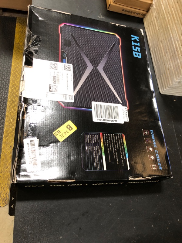 Photo 1 of KYOLLY RGB Laptop Cooling Pad Gaming Laptop Cooler, Laptop Fan Cooling Stand with 13 Quiet Cooling Fans for 15.6-17.3 inch laptops, 9 Height Stand, LED Lights & LCD Screen, 2 USB Ports, Lap Desk Use
