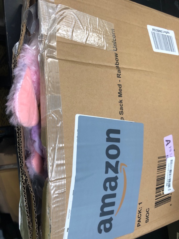 Photo 1 of Happy Nappers: Pillow & Sleepy Sack: Medium - Rainbow Unicorn - 54 x 20, Plush Animal Character, 2-in-1 Pillow Sleeping Bag, Play, Kids Ages 3+