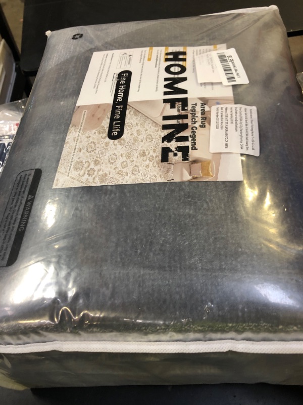 Photo 1 of HOMFINE Washable Modern Area Rug - Geometric Style 6x9 Rugs for Living Room, Bedroom, Machine Washable Rug Soft Non Slip Non Shedding Area Rug - Grey, 6'x9'