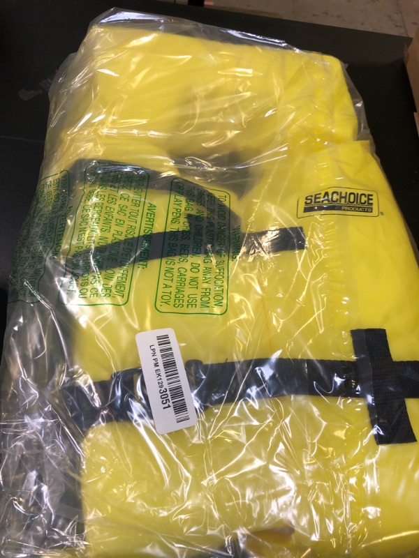 Photo 1 of SEACHOICE 86060 Life Vest, Type II Personal Flotation Device â€“ Yellow â€“ Youth