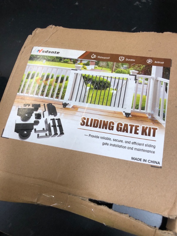 Photo 1 of SDSNTE Sliding Gate Kit–Heavy Duty Sliding Gate Hardware for Smooth, Secure Gate Operation & Easy Installation, Black