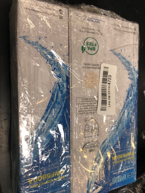 Photo 1 of ICEPURE RWF5800A Refrigerator Water Filter Compatible with Frigidaire EPTWFU01, EWF02, Pure Source Ultra II, 3PACK