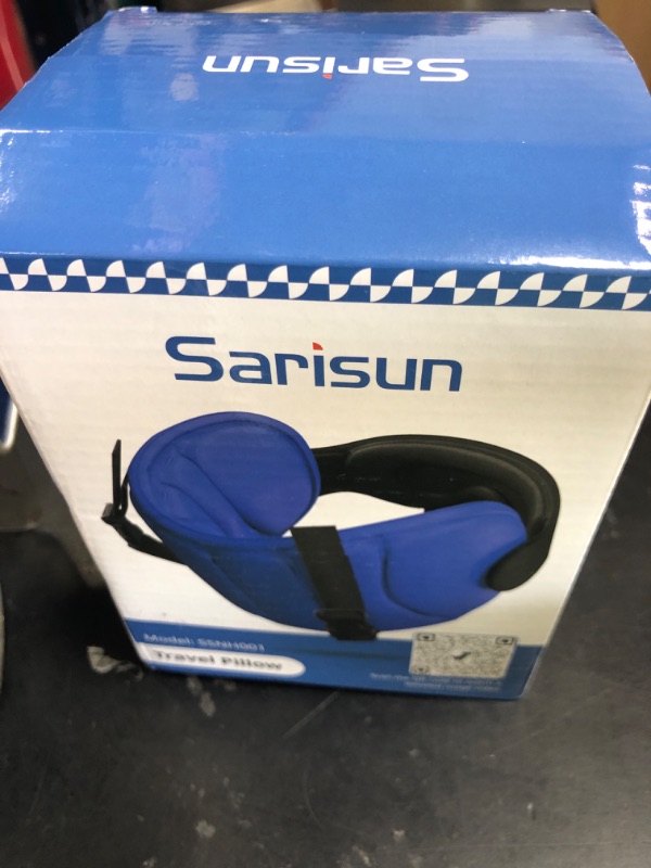 Photo 1 of SARISUN Travel Pillow for Airplanes, Airplane Pillow for Long Flight, Neck Pillow with Eye Mask for Sleeping, Portable Travel Pillow for Car, Road Trip Car Headrest, FSA HSA Eligible Approved, Grey