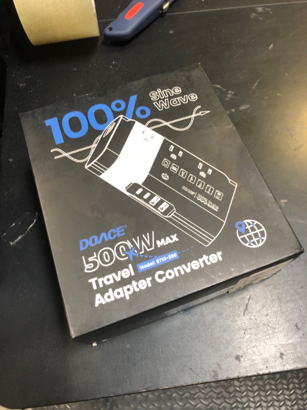 Photo 1 of DOACE 220v to 110v Voltage Converter for European Travel: Max 500W Pure Sine Wave Voltage Converter US to Europe - 220 to 110 International Power Adapter Plug Combo Step Down Transformer Black