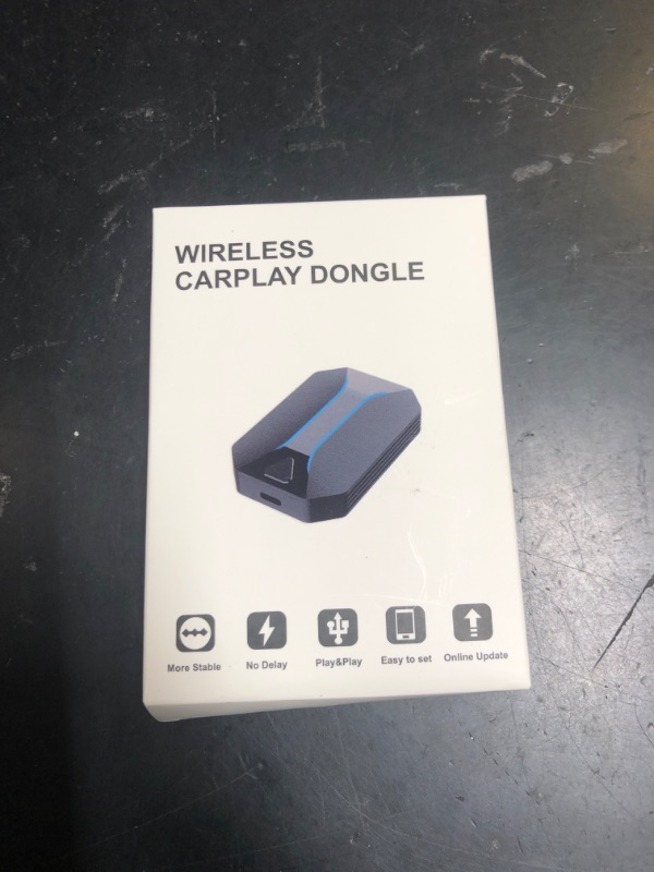 Photo 1 of Wireless CarPlay Adapter for iPhone iOS 10+, Convert Wired to Wireless Apple CarPlay Adapter, Compact Plug & Play Design with USB/Type-C Cable, Auto Connect, Stable Signal, Seamless Driving