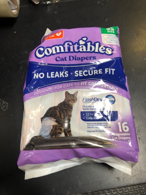 Photo 1 of Hartz Comfitables Cat Diapers, Size XS 16 Count, Comfortable & Secure Fit, Easy to Put On