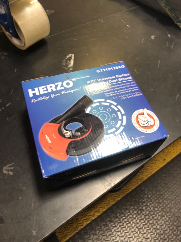 Photo 1 of HERZO Surface Grinding Dust Shroud for Angle Grinder, Universal 4.5"/5" + Diamond grinding cup wheel 5 inch