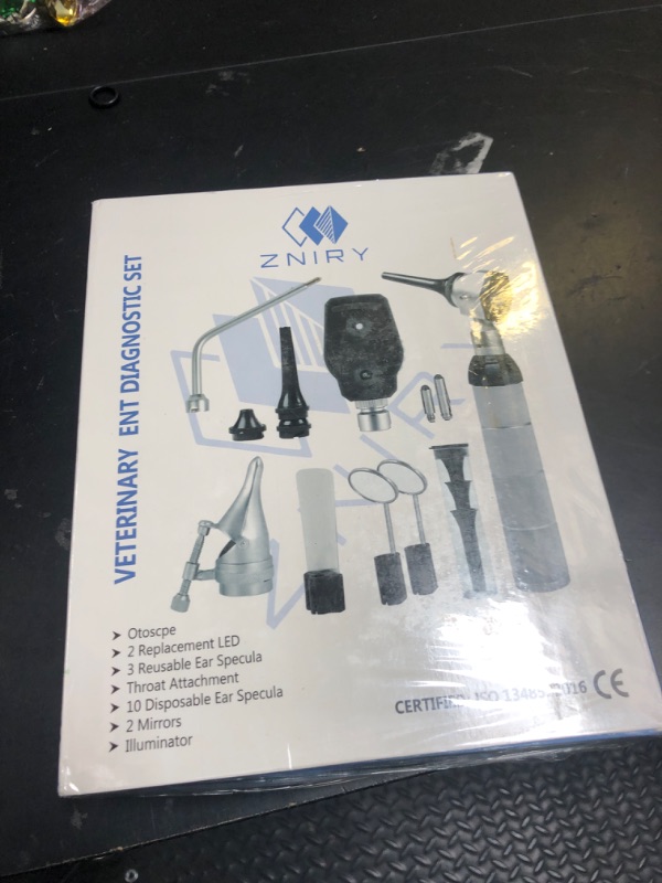 Photo 1 of Zniry Veterinary LED ENT Otoscope Diagnostic Set, with 12 Various Diagnostic Instruments