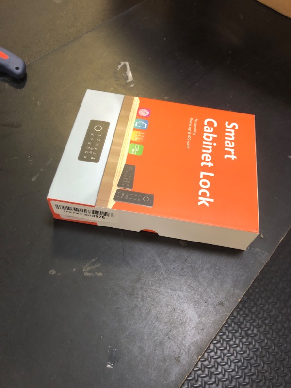 Photo 1 of Smart Drawer Lock with Fingerprint and Password eLinkSmart RFID NFC Child Safety Lock with APP Perfect for Liquor File Cabinet Locker Cupboard Closets No Drilling Fix All Thickness Horizontal