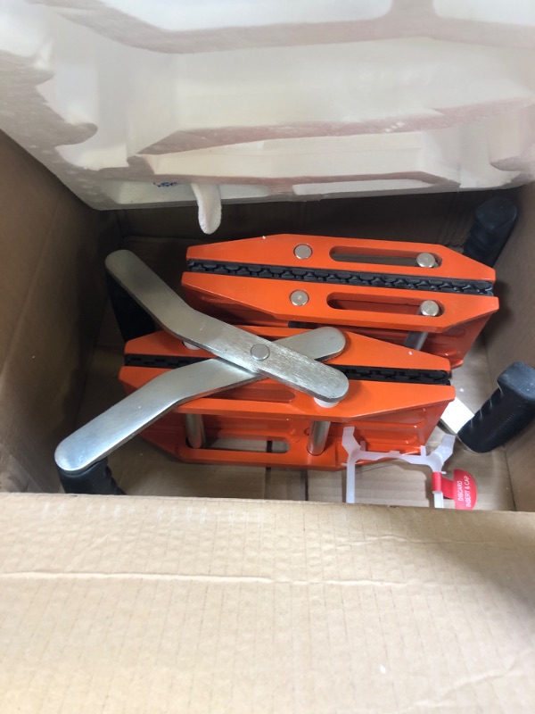 Photo 1 of SDRTOP 2 PACK Double Handed Stone Carrying Clamps Granite Panel Carriers Lifting Tools 660lbs Transporting Heavy Duty Carry Clamp for Glass Quartz Slabs Marble with Rubber-lined ?0-2.36in)