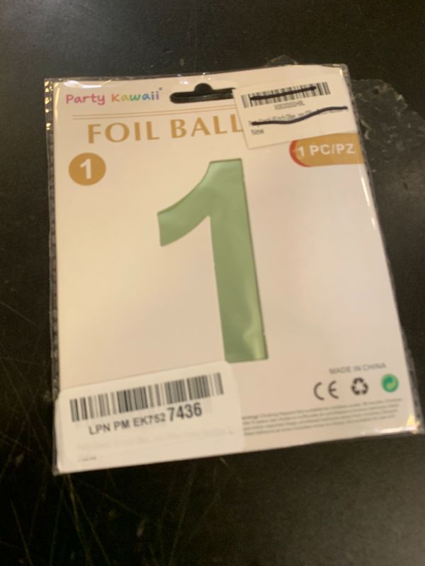 Photo 1 of Party Kawaii 32 inch Olive Green Giant Number Helium Foil Birthday Party Balloons (Olive Green Number 1)