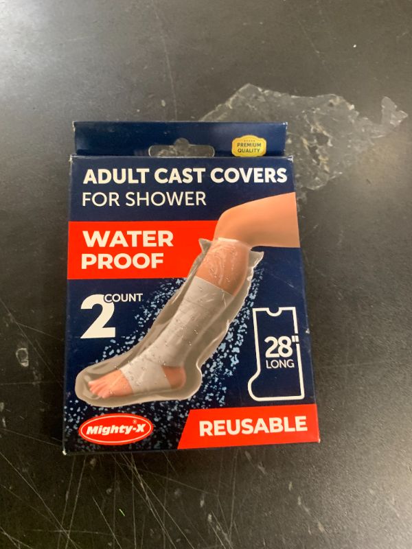 Photo 1 of 100% Waterproof Cast Covers for Shower Leg - Tight Seal - Reusable Adult 2pk Half Leg Cast Protectors - Knee, Ankle, Foot