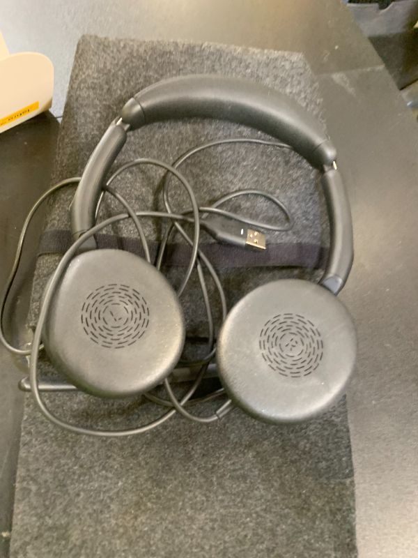Photo 1 of Jabra Evolve2 50 Wired Stereo Headset - with AirComfort Technology, Noise-Cancelling Mics & Active Noise Cancellation - MS Teams Certified, Works with All Other Platforms - Black