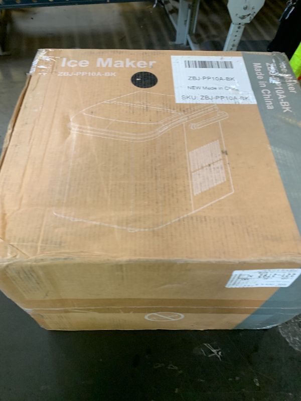 Photo 1 of SMUG Ice Makers Countertop with Handle, Portable Ice Machine, 9 Bullet Ice Cubes in 6 Mins, 26lbs in 24Hrs, Auto-Cleaning, with Basket and Scoop, for Home, Kitchen, RV, Camping, Black