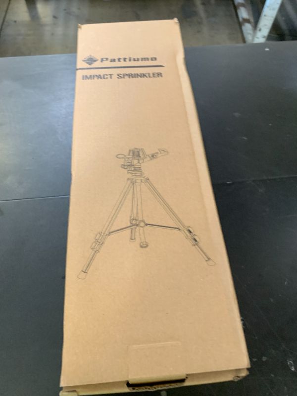 Photo 1 of Pattiumo Sprinklers for Yard, 360° Tripod Sprinklers for Yard Large Area, 3/4" Connector Lawn Sprinkler, Adjustable Height 16-37”, Water Sprinkler for Lawn/Garden/Patio, 1Pack