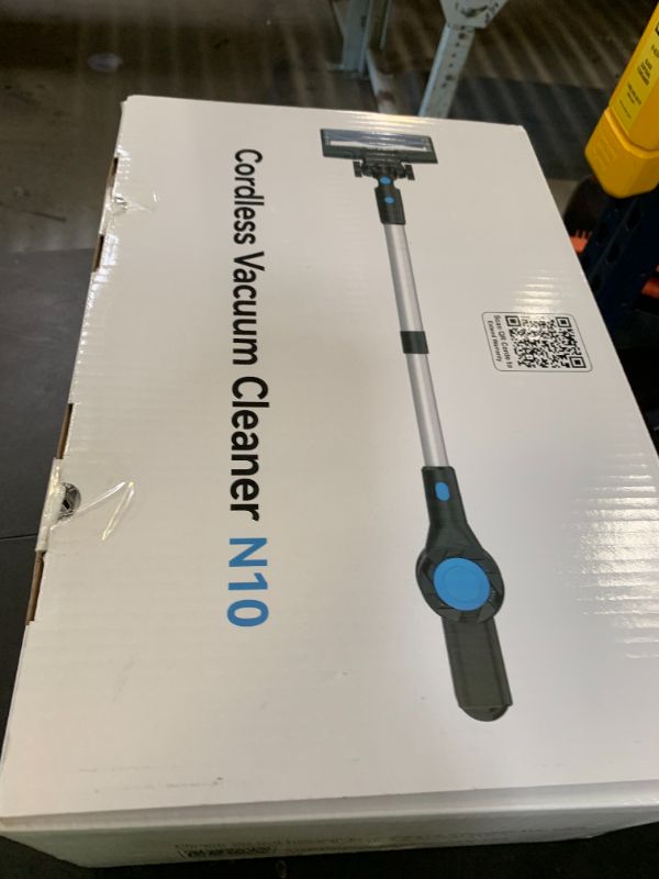 Photo 1 of Cordless Vacuum Cleaner, Powerful Lightweight Stick Vacuum with 2200 mAh Battery, Six-in-One Rechargeable Vacuum Cleaners for Home, for Hard Floor Carpet Pet Hair, Up to 40 Mins Runtime (Blue)