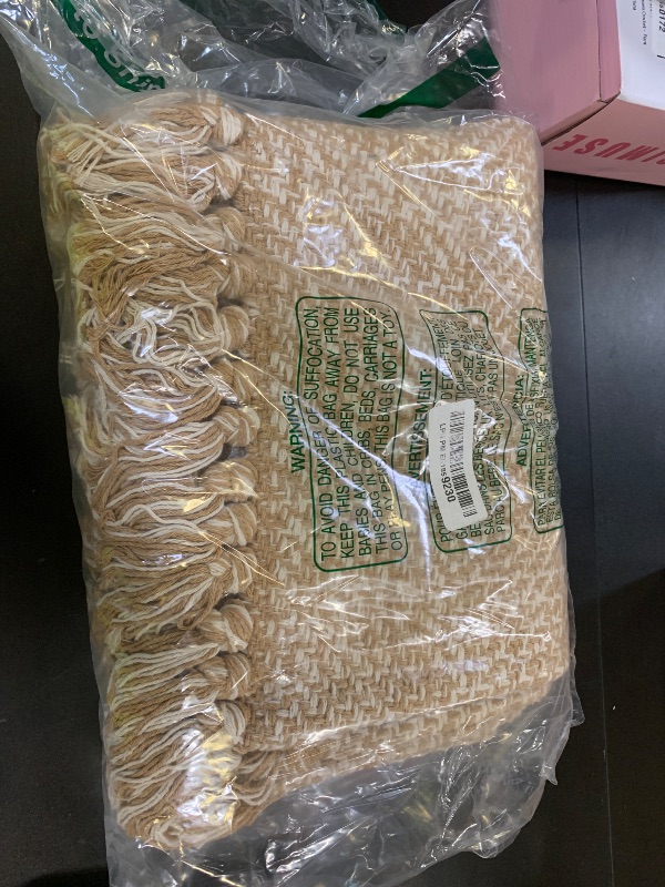 Photo 1 of Collive Hallway Runner Rug, 2' x 6' Hand-Woven Reversible Washable Entryway Rug, Tan Cotton Modern Farmhouse Laundry Room Rug Long Carpet for Bathroom Sink Foyer Bedroom