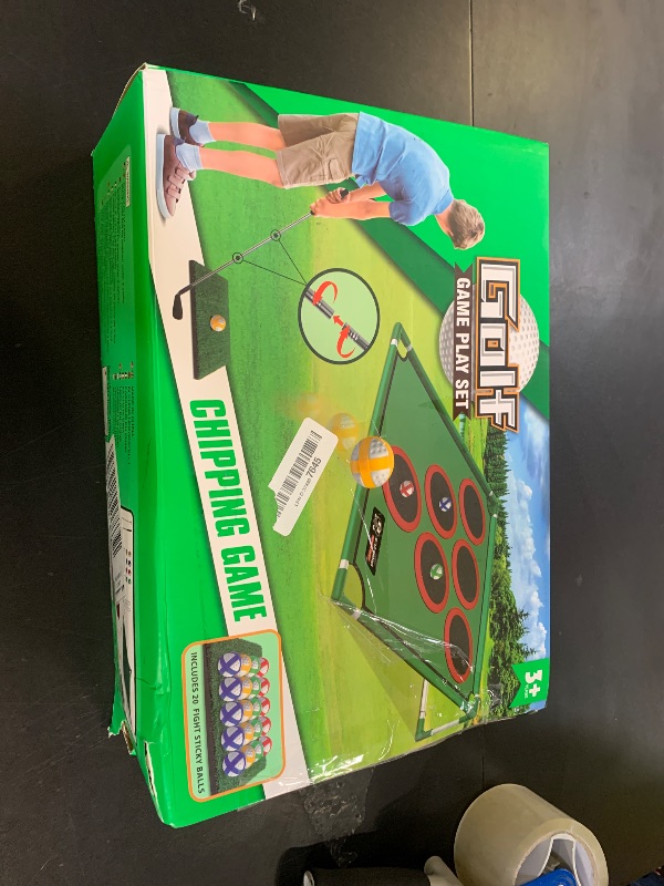 Photo 1 of IGRL Golf Game Play Set, Golf Chipping Game Cornhole Game Includes 20 Velcro Golf Balls, Putting Mat, Golf Putter and Carrying Bag, Golf Target Games for Golfers Fathers Indoor Outdoor Lawn Backyard