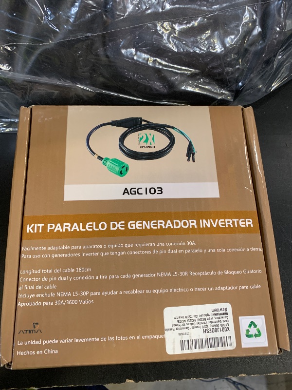 Photo 1 of ATIMA 30Amp 125V Extended Parallel Cables for Generators High Power Generator Parallel Cord for Honda Generator, Wen 56200i 56225i 56203i 56310i,Westinghouse iGen2200 Inverter Generator