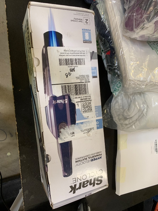 Photo 1 of Shark Cyclone PET Handheld Vacuum with 8" Crevice Tool, HyperVelocity Suction, Navy Blue/Grey, CH701