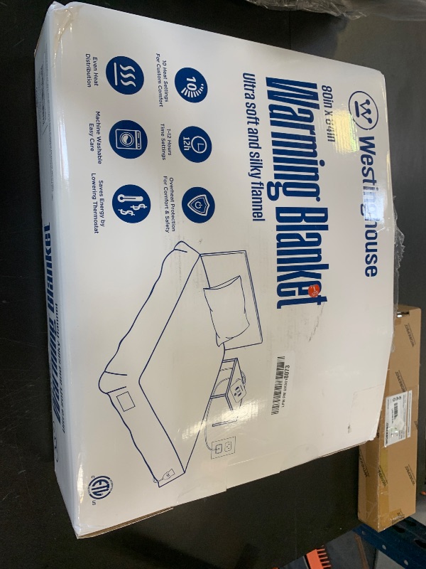 Photo 1 of Westinghouse Electric Blanket Full Size, Super Cozy Soft Flannel 80" x 84" Heated Blanket with 10 Fast Heating Levels & 1-12 Auto-Off, Machine Washable, ETL&FCC Certification, Beige