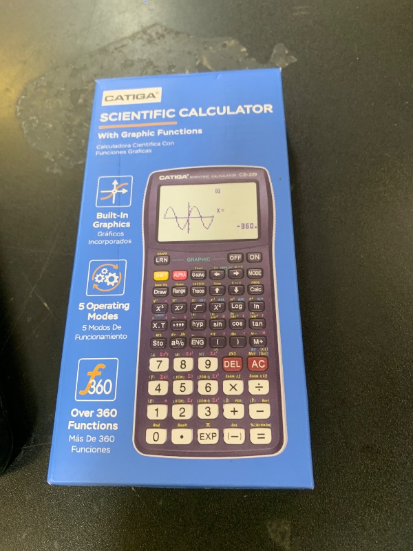 Photo 1 of CATIGA CS229 Scientific Calculator with Graphics Functions, Multiple Modes with Intuitive User Interface, for Beginner and Advanced Courses