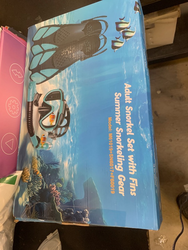 Photo 1 of Ubekezele Snorkeling Gear for Adults Men Women,4 in 1 Snorkel Set with Panoramic View Diving Mask Anti-Fog Anti-Leak,Dry Top Snorkel,Fins and Travel Bag for Swimming,Snorkeling and Travel Diving