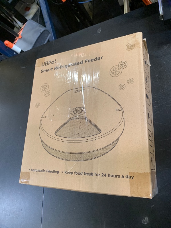 Photo 1 of UBPET Cat Wet Food Automatic Feeder with Cooling, Semiconductor Refrigeration, with Timer, 5 Food Compartments for 330g Pet Food Each, Premium Meal Plates, Washable, for Cats