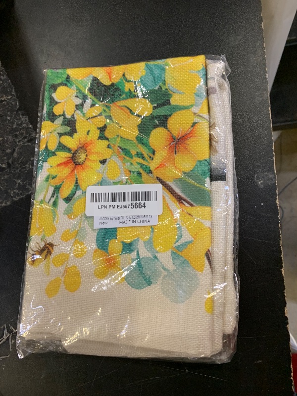 Photo 1 of AACORS Summer Pillow Cover 18x18 Inch Eucalyptus Flowers Decor Vase Bee Farmhouse Seasonal Pillow Case Decorations for Home Sofa Couch AA509-18