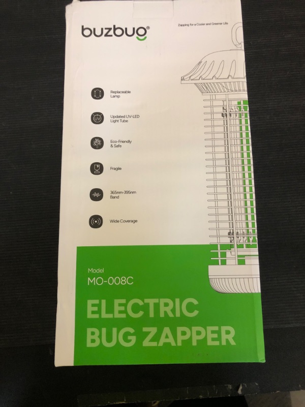 Photo 1 of Buzbug LED Bug Zapper Indoor Outdoor, 10 Years Lifespan, 6.5ft Power Cord, IPX4 Waterproof, High-Voltage, Mosquito Zapper, Fly Trap Mosquito Trap, Fly Killer Fly Zapper -MO008C
