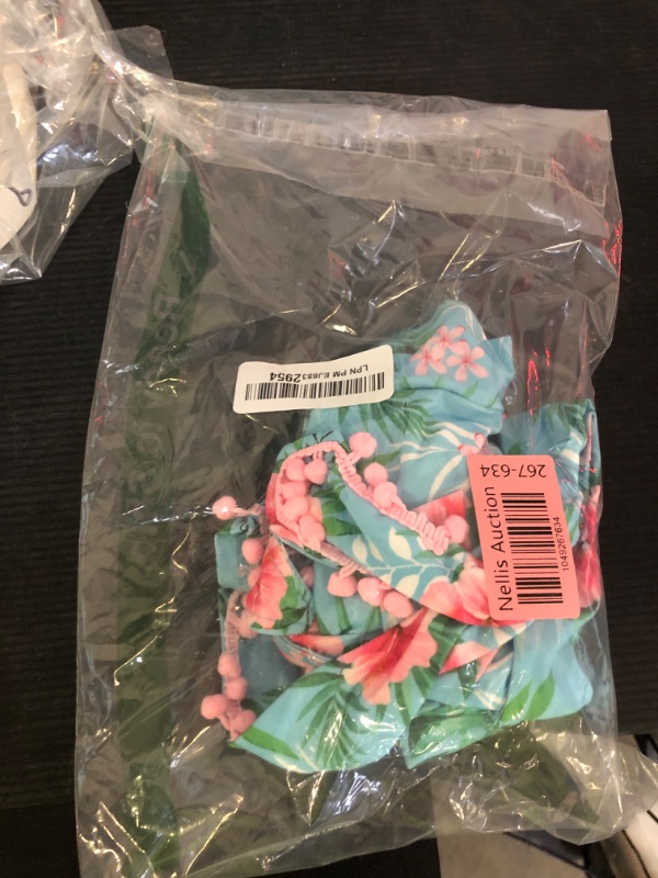 Photo 1 of UNICOMIDEA Baby Hawaiian Flowers Romper Fashion Backless Outfit 12-18 Months Girls Summer Clothes Size 1st Green Adjustable Infant Baby Girl Sling Bodysuit with Headband