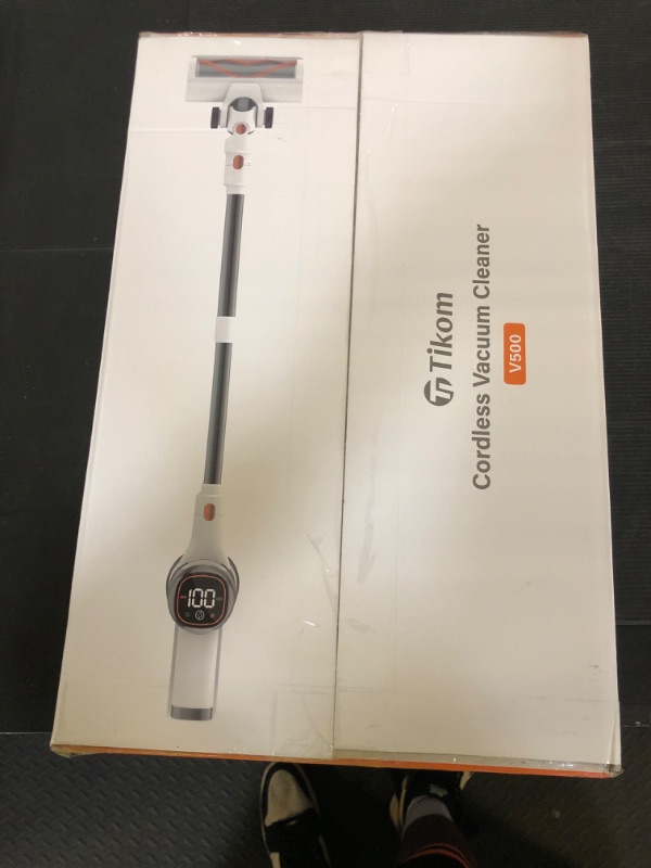 Photo 1 of Tikom V500 Cordless Vacuum Cleaner for Home, 40000Pa/450W Stick Vacuum with LED Touch Screen, Charging Wall Dock, Anti-Tangle, Lightweight Handheld Vacuum for Pet Hair, Hard Floor, Carpet