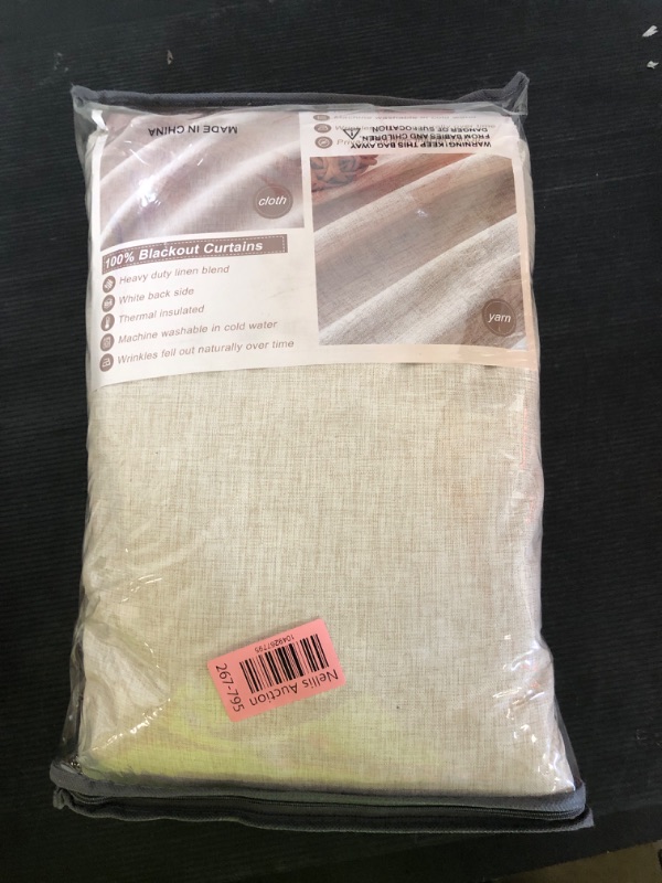 Photo 1 of Curtains 70 Inch Length Wide Pinch Pleated Black Out Curtains 84 Inch Long for Living Room, Farmhouse Natural Linen Thick Burlap Boho Bedroom Heavy Insulated Window Drapes 70"W x 84"L x 2Panels