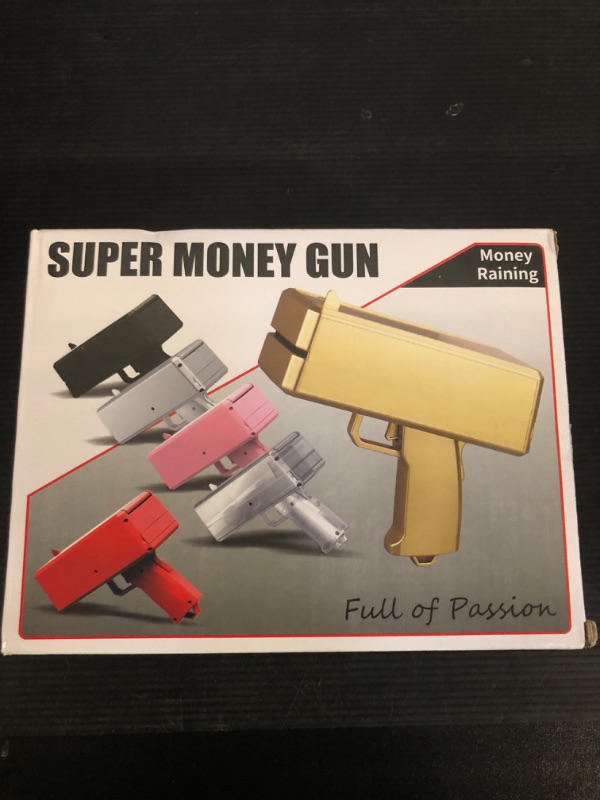 Photo 1 of Sopu Make it Rain Money Gun Paper Playing Spary Money Toy Gun, Prop Money Gun Cash Gun Toy Party Supplies (Mysterious Black)