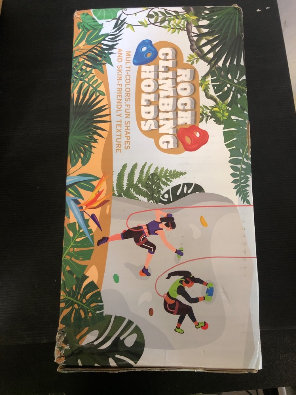 Photo 1 of TOPNEW 32 Rock Climbing Holds Multi Size for Kids, Adult Rock Wall Holds Climbing Rock Wall Grips for Indoor and Outdoor Playground Play Set - Includes 2 Inch Mounting Hardware