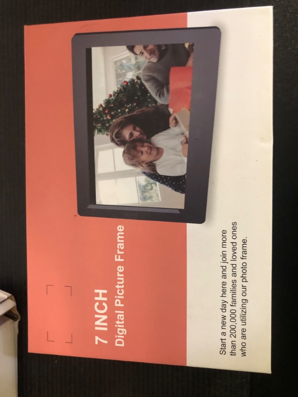 Photo 1 of 7 Inch Digital Picture Frame, HD Display USB/SD Card Photo Frame, Wall Mountable Electronic Slideshow for Videos and Music, Auto-Play Memories from USB Drive or Memory Card