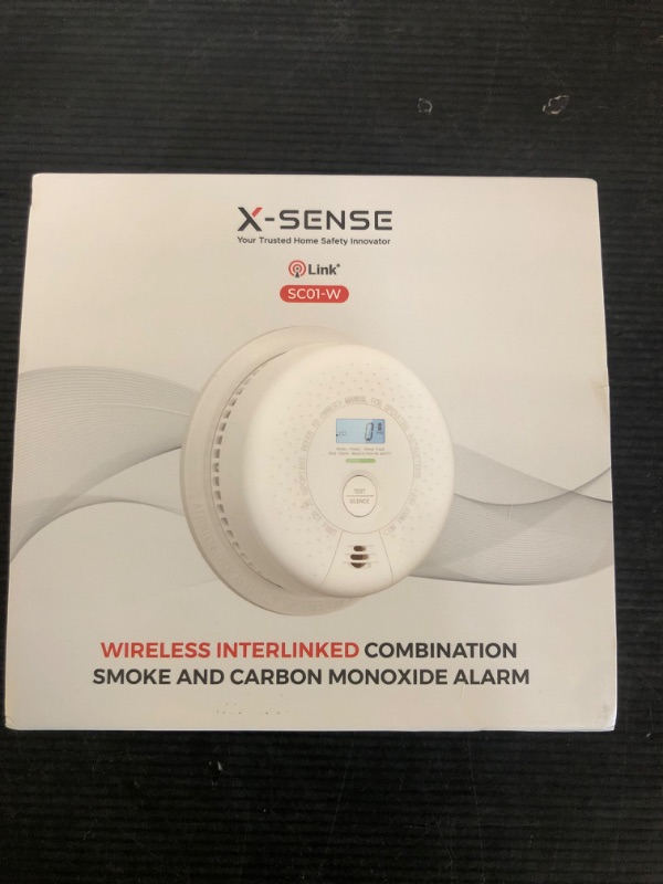 Photo 1 of X-Sense  And Carbon Monoxide Detector Combo, Wireless Interconnected Combination Smoke and Carbon Monoxide Detector with LCD Display & 10-Year Battery, RF Interconnected Model, 1-Pack
