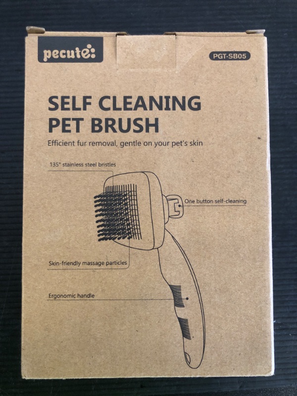 Photo 1 of Pecute Self-Cleaning Slicker Brush for Dogs, Cats, Lightweight Dog Brush for Shedding Massaging Grooming, Cat Brush Gently Removes Loose Fur Undercoat for Dogs Cats Rabbits of All Hair Types
