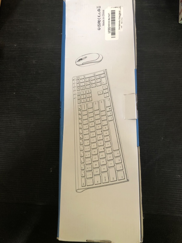Photo 1 of Wireless Keyboard and Mouse Combo, 2.4GHz Ultra-Slim Aluminum Rechargeable Keyboard with Whisper-Quiet Mouse for Windows, Laptop, PC, Desktop - White Gold