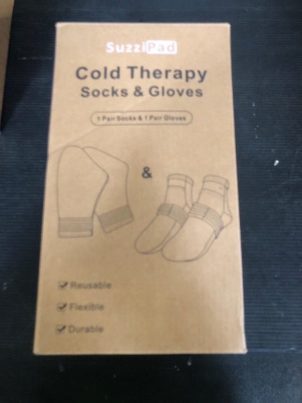 Photo 1 of SuzziPad Foot Ice Pack Cooling Socks and Cold Gloves for Chemotherapy, Chemo Comfort Items, Ideal for Soothing Hand and Feet Discomfort, L