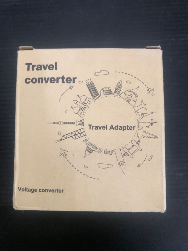 Photo 1 of International Travel Adapter Voltage Converter to Step Down 230V to 120V for Hair straighteners, laptops, Cell Phones, Power converters from USA to UK, Europe, Australia Over 200 Countries