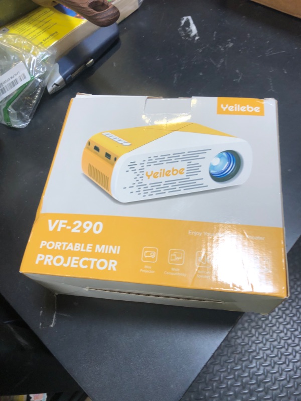 Photo 1 of Mini Projector, 2025 Upgraded Movie Projector Portable Supported 1080P FHD, Bluetooth, USB & Type-C, Compatible with IOS & Android Smartphone/Tablet/TV Stick/PC/Laptop, Indoor & Outdoor Home Theater