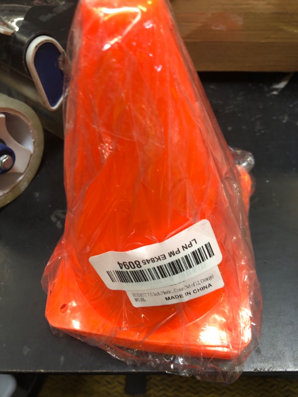 Photo 1 of REEHUT 7.5 Inch Plastic Sport Training Traffic Cone (Set of 12, Orange)