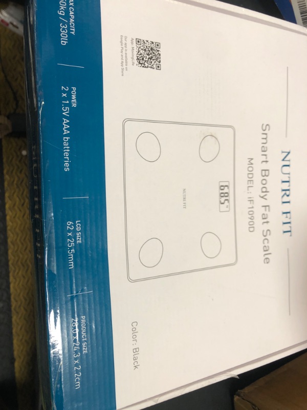 Photo 1 of NUTRI FIT Bathroom Weighing Scale for Body Weight and Fat, Digital Smart Scale with Bluetooth, Body Composition Watchers with APP for BMI, Muscle, Weight Loss, Max 150kg/330lb
