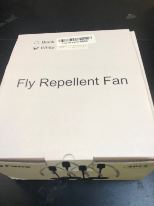 Photo 1 of Fly Repellent Fans for Tables, Portable, Soundless, Holographic Blades, for Picnic, Party, Restaurant, Kitchen, BBQ (Standard, White)